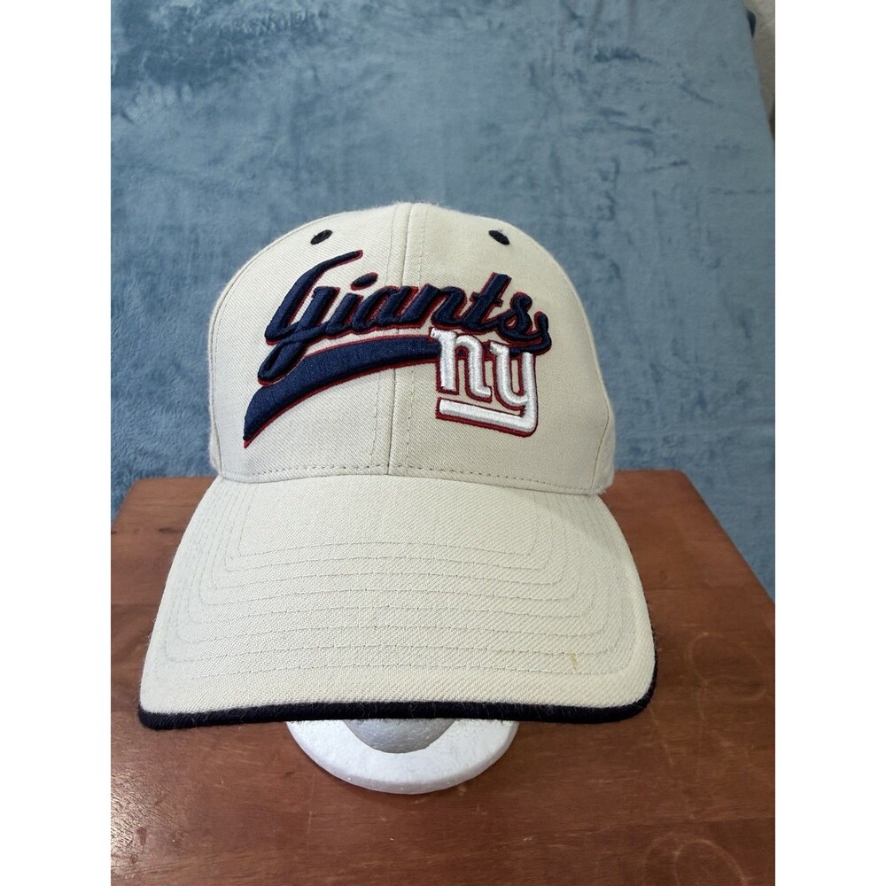 Vintage NY Giants Hat Cream Twins Enterprise Script NFL Snapback Cap Rare 90s